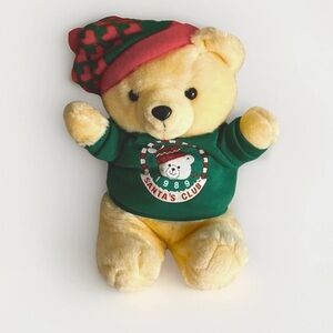 80s Vintage K-Mart Santa's Club Holiday Christmas Teddy Bear 1989 Rare NWT